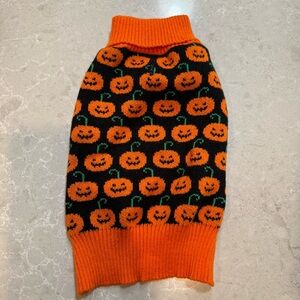 Festive Pumpkin Dog Sweater